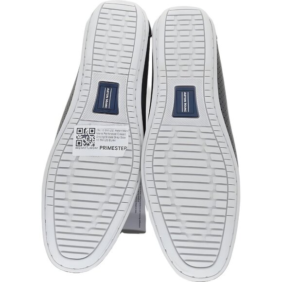 Aston Marc Men's Gray Perforated Driving Shoes EU44 US 10.5M - Classic Style - Picture 6 of 6